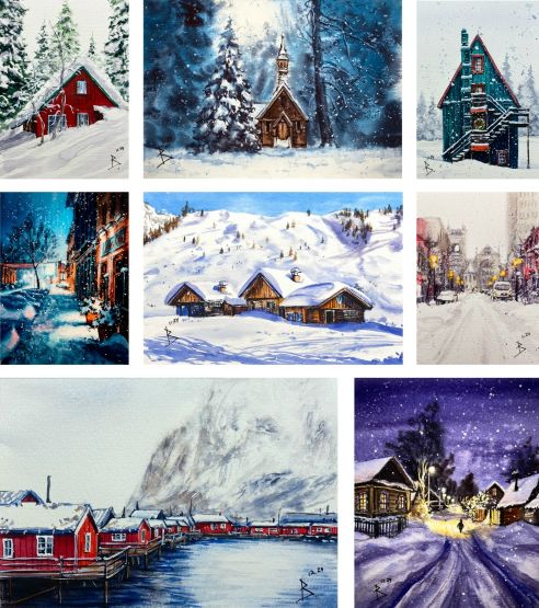 [Школа рисования Беркана] Кира Бондарева → Зимние _0.jpg